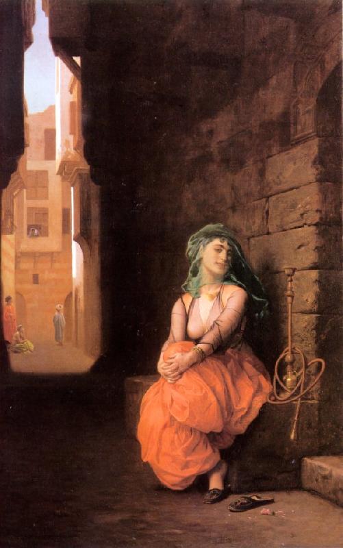 Jean Leon Gerome Arab Girl with Waterpipe oil painting image